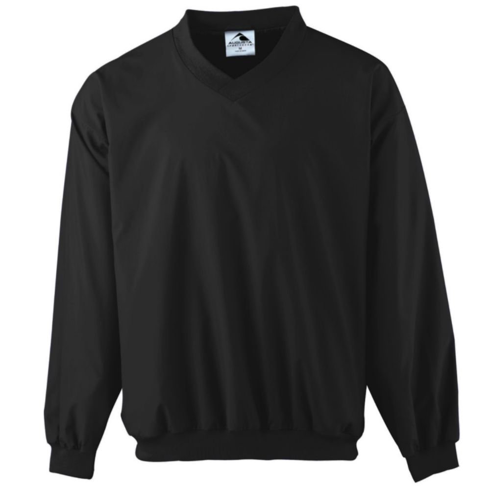 Augusta Activewear Micro Poly Windshirt/Lined, Black, Small