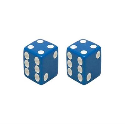 Alta Dice Schrader Valve Caps, Multiple Colors (Blue)