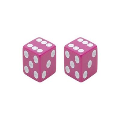 Alta Dice Schrader Valve Caps, Multiple Colors (Pink)