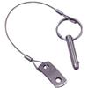 Marine Part Depot Four Stainless Steel Bimini Top Ball Pins with Lanyard Dia 1/4", Length 1.2", Usable Length 0.5" view 1
