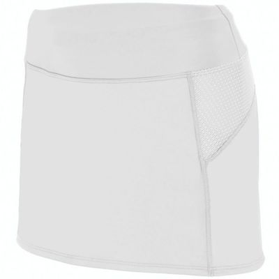 Augusta Activewear Ladies Femfit Skort, White/Graphite, Large
