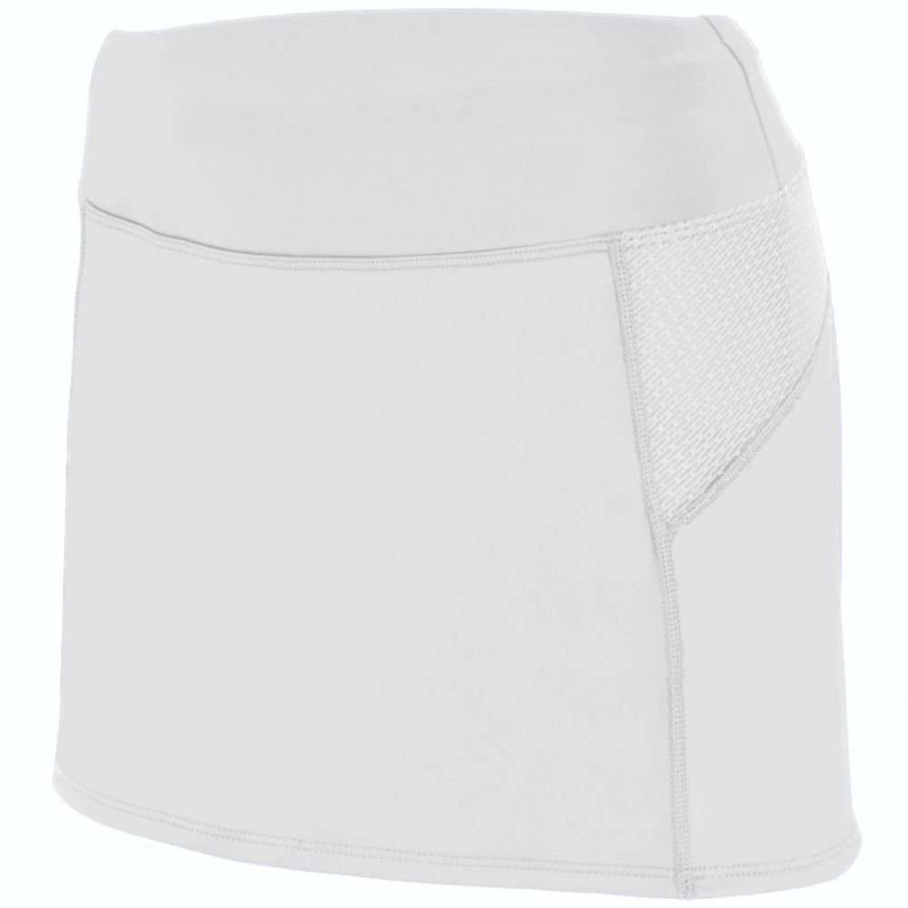 Augusta Activewear Ladies Femfit Skort, White/Graphite, Large