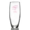 Personalized Color Printed Stemless Champagne Glass - Pop Fizz Clink - Pink - 24 pack view 1