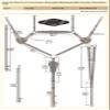 Henri de Rivel Pro 5 Point Elastic Breastplate Martingale with Running Attachment - Black/Navy - Horse view 2