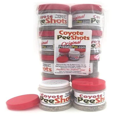 PredatorPee Coyote Pee Shots - Territorial Marking Scent - Creates Illusion That Coyote is Nearby - 8 Pack