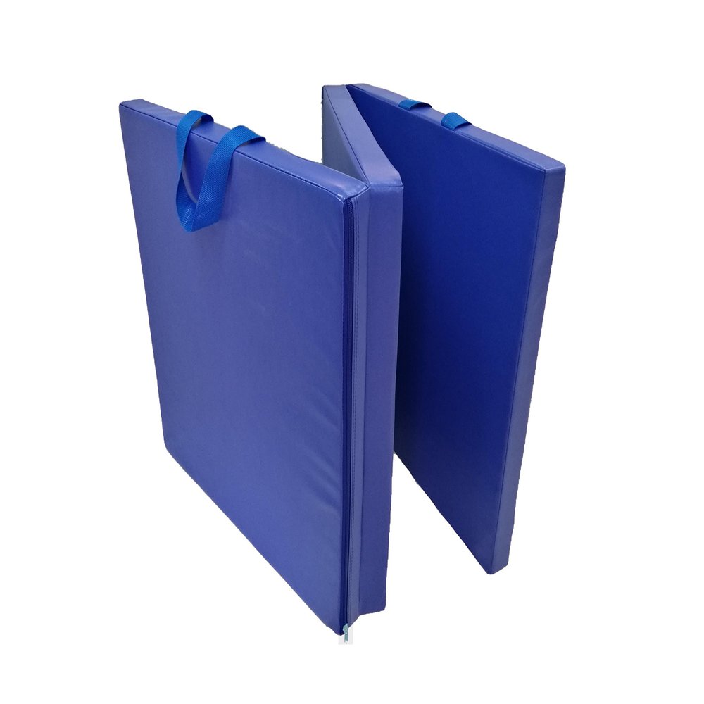 FixtureDisplays Blue 6' Exercise Tri-Fold Gym Mat For Gymnastics, Aerobics, Yoga, Martial Arts, Crawling, Dance 16957-BLUE-NF