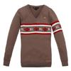 KINGSLAND EQUESTRIAN APPAREL Mimosa Ladies Sweater with V-Neck in Beige with Red and White Accent Medium (123-KN-272) view 1