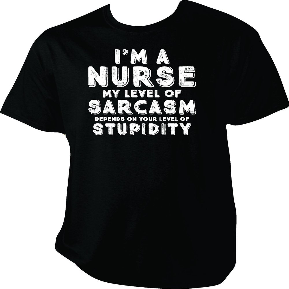 I'm A Nurse, My Level of Sarcasm Depends On Your Level of Stupidity Short-Sleeve Unisex T-Shirt Navy
