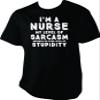 I'm A Nurse, My Level of Sarcasm Depends On Your Level of Stupidity Short-Sleeve Unisex T-Shirt Navy view 1