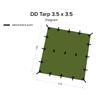 DD Hammocks Tarp 3.5 x 3.5 - Olive Green (11.5ft x 11.5ft) - 100% Waterproof - Lightweight & Multifunctional Large Rainfly Tarp Tent Shelter for Camping Bushcraft & Survival Adventure view 2