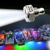 Tidal Wake IP68 Underwater 1/2in Standard Boat Drain Plug LED Light Built-in Driver & Overheat Protection 3 Yr/50,000hr Warranty, 316 Stainless Steel, 12-30v/27w,1800 lumen w/Storage Bag (white/clear) view 1