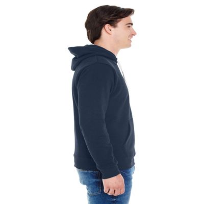 J America Adult Triblend Pullover Fleece Hood XS TRUE NAVY