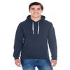 J America Adult Triblend Pullover Fleece Hood XS TRUE NAVY view 2