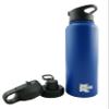 iHIM Vacuum Insulated Sport Water Bottle Flask Double Wall Stainless Steel Sports Flasks BPA Free 3 Lids Included Straw/Coffee/Sport Cap 40oz Blue view 1