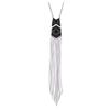 Aster Moon Shop Antique Gold Silver Color Chain Ethnic Colorful Beads Long Tassel Pendant Necklace view 3