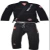 ROLL HARD Brand RIPSTOP LIGHT Brazilian Jiu Jitsu Kimonos - White, Blue & Black (Black, A3) view 2