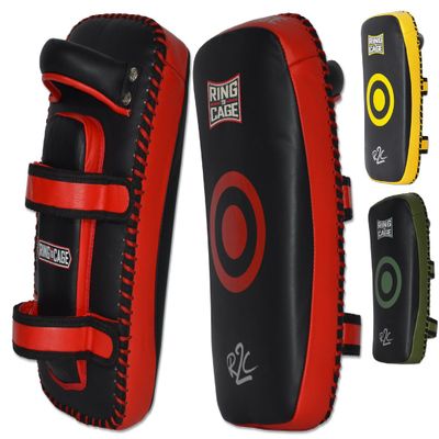 Elite Curved Leather Muay Thai Pad 2.0 (Red/Black)