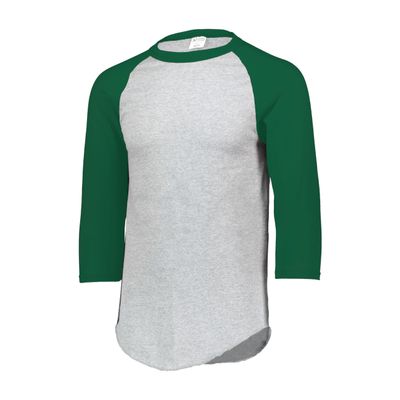 Augusta Sportswear Baseball Jersey 2.0, Athletic Heather/Dark Green, S