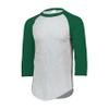 Augusta Sportswear Baseball Jersey 2.0, Athletic Heather/Dark Green, S view 1
