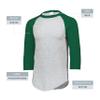Augusta Sportswear Baseball Jersey 2.0, Athletic Heather/Dark Green, S view 4