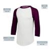 Augusta Sportswear mens Baseball Jersey 2.0 3/4 Sleeve, White/Maroon, 2X-Large US view 4