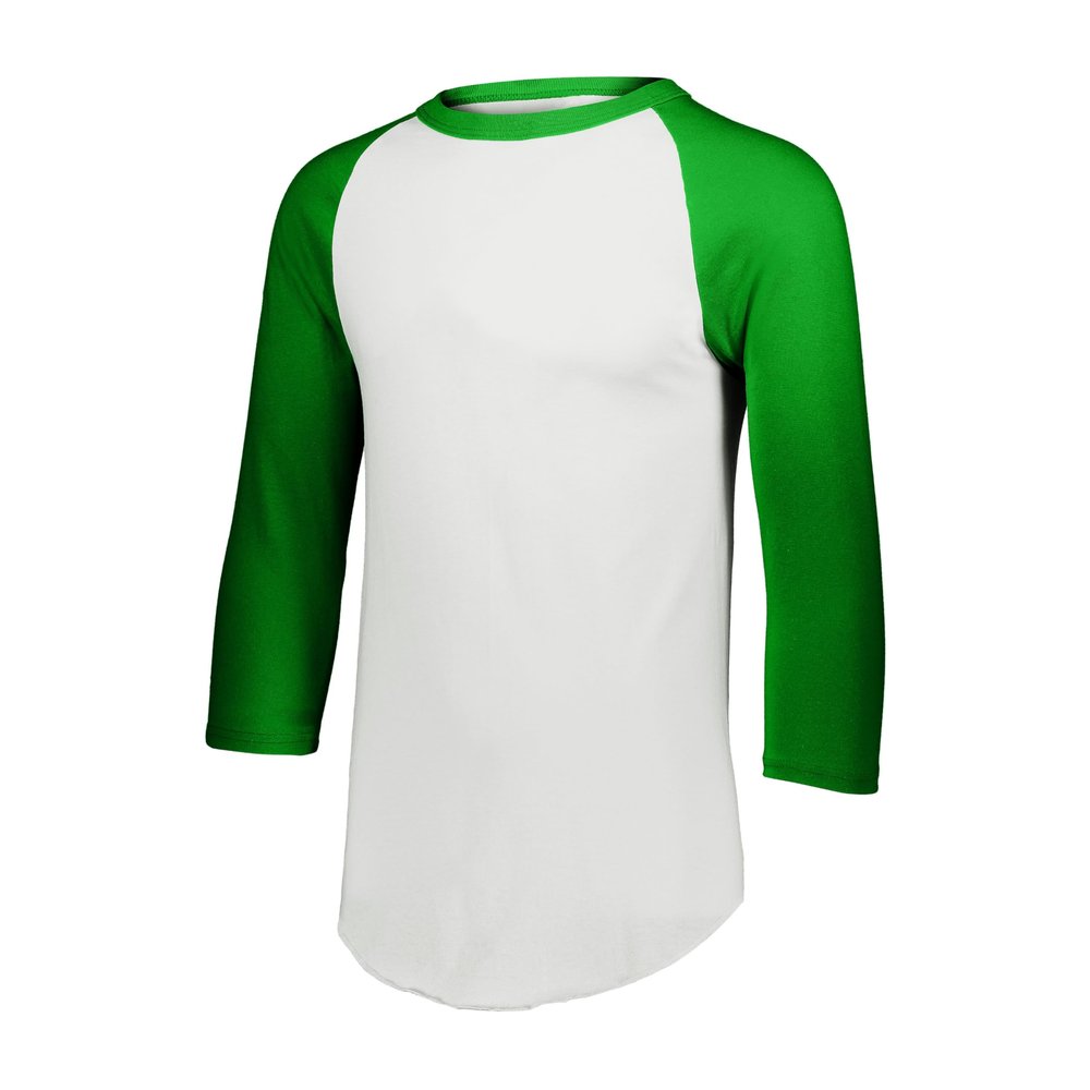 Augusta Sportswear Baseball Jersey 2.0, White/Kelly, 3XL