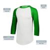Augusta Sportswear Baseball Jersey 2.0, White/Kelly, 3XL view 4