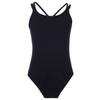 dPois Kids Girls' Double Strap Criss Cross Back Ballet Dance Leotard Gymnastics One-Piece Camisole Bodysuit Black 3-4 Years view 1