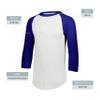 Augusta Sportswear Mens Baseball Jersey - Crew Neck, 3/4 Sleeve, Soft Cotton Blend for Practice and Game Day Wear SG view 4