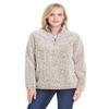 J America Ladies' Epic Sherpa 1/4 Zip 2XL OATMEAL HEATHER view 1