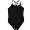 dPois Kids Girls' Double Strap Criss Cross Back Ballet Dance Leotard Gymnastics One-Piece Camisole Bodysuit Black 8-10 Years view 4