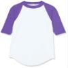 Augusta Sportswear Boys Baseball Jersey 2.0 L White/Purple view 1