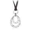 2 layer Retro Long Necklace Artificial Leather Rope Double Circles Necklace & Pendant view 1