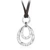 2 layer Retro Long Necklace Artificial Leather Rope Double Circles Necklace & Pendant view 2