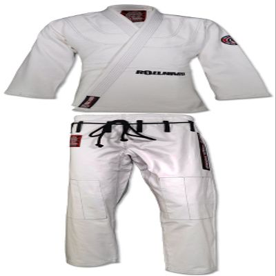 ROLL HARD Brand Economy Brazilian Jiu Jitsu Kimono with Belt - White only (A0)