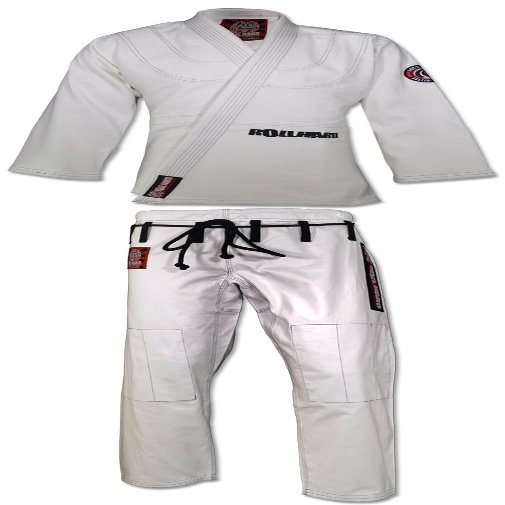 ROLL HARD Brand Economy Brazilian Jiu Jitsu Kimono with Belt - White only (A0)