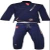 ROLL HARD Brand RIPSTOP LIGHT Brazilian Jiu Jitsu Kimonos - White, Blue & Black (Navy Blue, A5) view 2