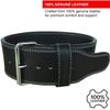 Steel Sweat Powerlifting Belt for Weight Lifting - 4" Wide by 10mm Thick - Single Prong Heavy Duty Adjustable Weightlifting Belt, High Grade Leather - BOLT Black Medium view 3