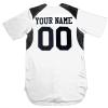 3 Color Customized Baseball Jersey Adult Small in White and Black view 2