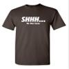 Shhh No One Cares Graphic Novelty Sarcastic Funny T Shirt S Brown view 1