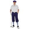 Golf Knickers Mens Select A Style Outfit - Matching Golf Cap - Navy - Waist 30 - Sock - Navy/Lt Blue view 1