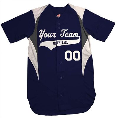 3 Color Customized Baseball Jersey Adult 3X-Large in Navy and White