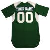 3 Color Customized Baseball Jersey Adult 3X-Large in Dark Green and White view 2