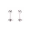 2PCS Surgical Steel 14G Flat Back Ball Top 10mm Labret Monroe Lip Stud Ring Tragus Helix Cartilage Earring Piercing Jewelry 3/8" view 1