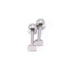 2PCS Surgical Steel 14G Flat Back Ball Top 10mm Labret Monroe Lip Stud Ring Tragus Helix Cartilage Earring Piercing Jewelry 3/8" view 2