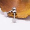 2PCS Surgical Steel 14G Flat Back Ball Top 10mm Labret Monroe Lip Stud Ring Tragus Helix Cartilage Earring Piercing Jewelry 3/8" view 4