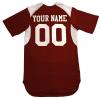 3 Color Customized Baseball Jersey Adult X-Large in Maroon and White view 2