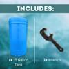 15 Gallon Water Storage Tank - 1 Tank- Water Storage for Emergencies - Durable, Reusable, Portable, BPA Free, Food Grade Plastic - Emergency Zone view 2