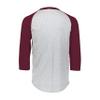 Augusta Sportswear Baseball Jersey 2.0, Athletic Heather/Maroon, 3XL view 3