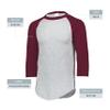 Augusta Sportswear Baseball Jersey 2.0, Athletic Heather/Maroon, 3XL view 4